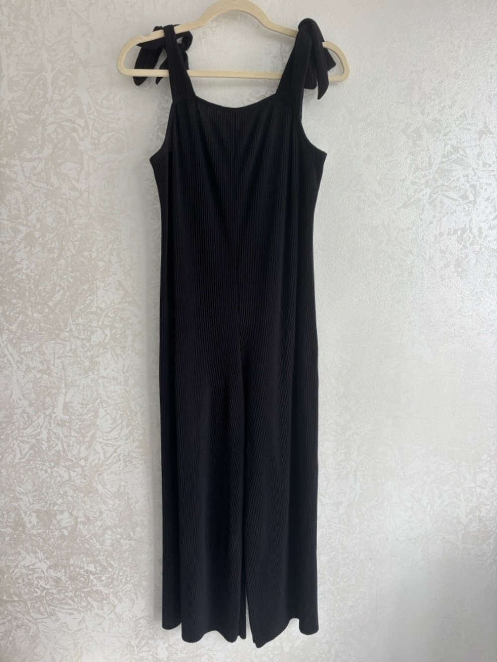 TopShop Elegant Black Jumpsuit with Bow Straps Size S